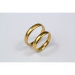 A Set of 22ct Wedding Bands