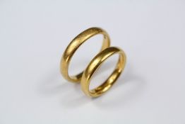 A Set of 22ct Wedding Bands