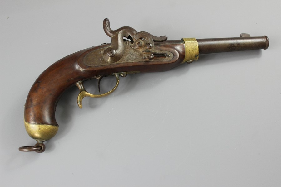 A 19th Century Prussian Suhl Sauer & Sohn Percussion Pistol