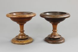 A Pair of Antique Wood Turned Candle Stands