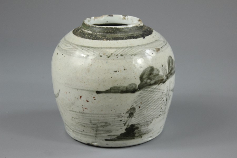 Antique Chinese Blue and White Ginger Jar - Image 6 of 8
