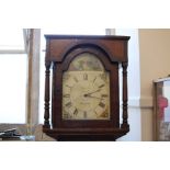 A Mid-19th Century Oak Case Long Case Clock