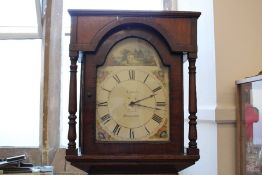 A Mid-19th Century Oak Case Long Case Clock