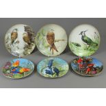 Porcelain Plates Depicting Various Birds