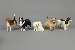 Five Beswick Dog Figurines