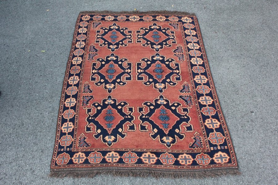 An Afghan Wool Carpet