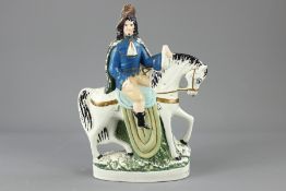 Antique Staffordshire Flat Back Figure