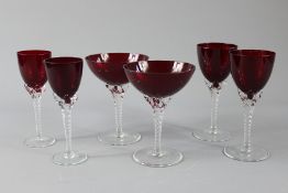 A Quantity of Cranberry Glass