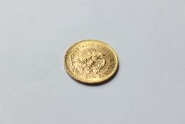 Mexican Solid Gold Five Pesos Coin