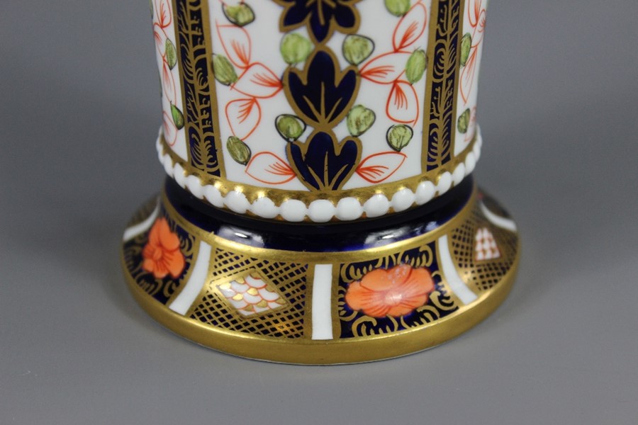 A Royal Crown Derby Pillar Vase - Image 3 of 5