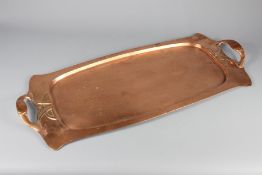 An Art Nouveau Copper Tray
