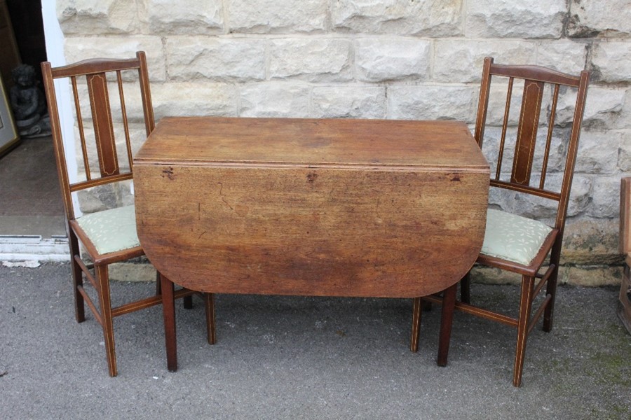 Antique Oak Drop Leaf Supper Table