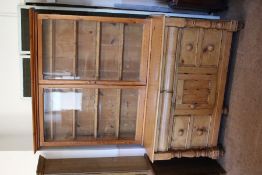 A Pine Sideboard and Display Unit