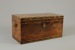 An Inlaid Walnut Tea Caddy