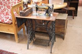 A Singer Treadle Sewing Machine Nr J99055