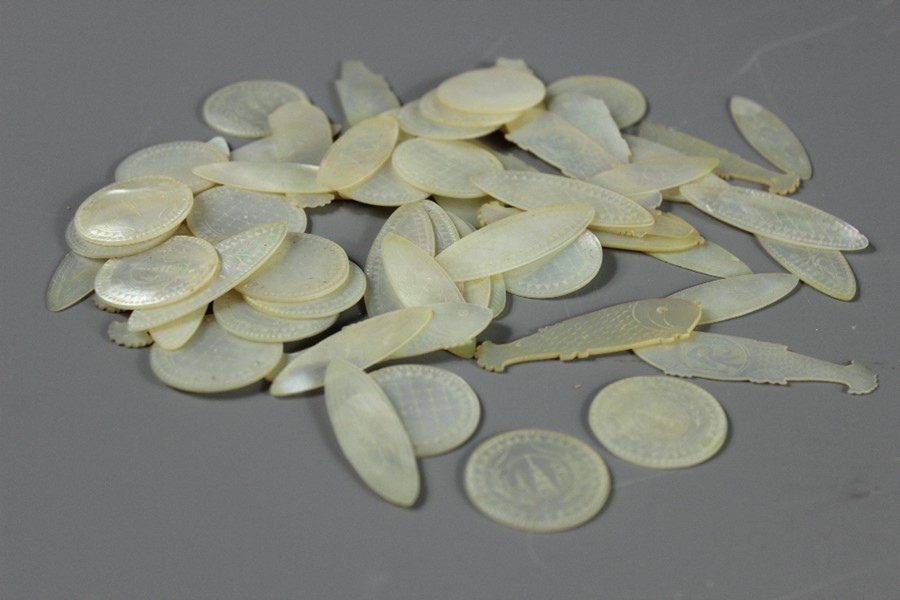 A Quantity of Chinese Mother of Pearl Counters