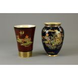 Two Carlton-Ware Royale Mikado Vases