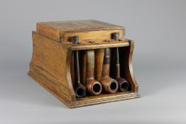 A Vintage Oak Smoking Box