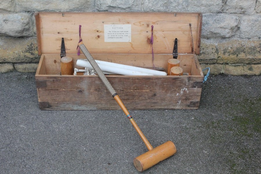 An Antique Croquet Set