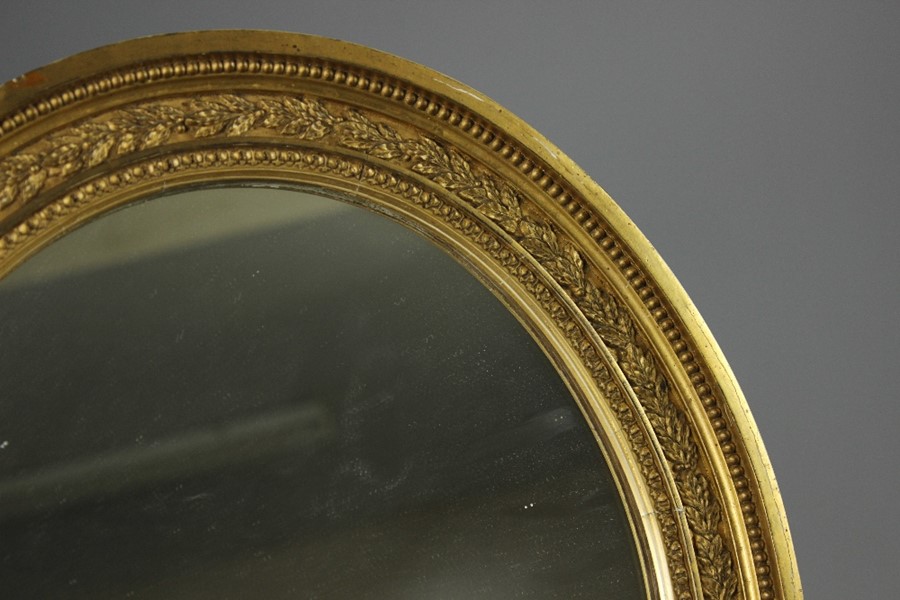 Antique Oval Mirror - Image 3 of 3
