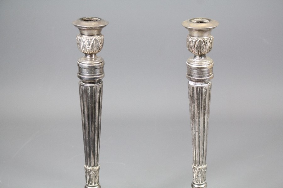 A Pair of Heavy Candle Stick Holders - Image 2 of 3