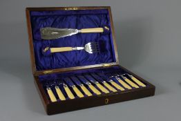 A Boxed Set of Six Fish Knives and Forks