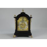 A Late 19th Century Ebonized Winterhalder and Hofmeier Mantel Clock