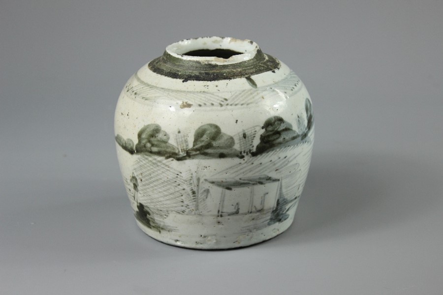 Antique Chinese Blue and White Ginger Jar