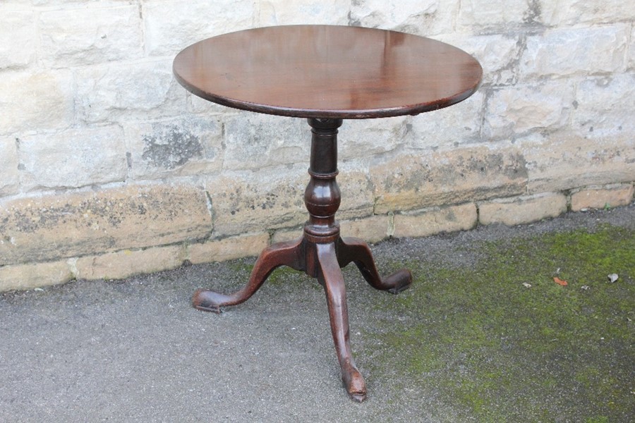 Antique Tilt-Top Wine Table - Image 2 of 2