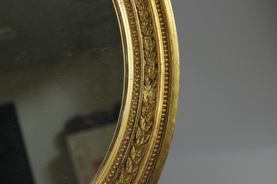 Antique Oval Mirror - Image 2 of 3