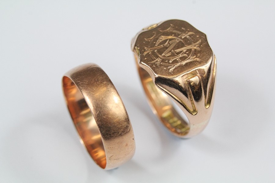 Two 9ct Gold Rings