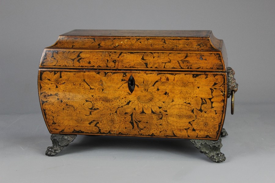 Regency Penwork Double Tea Caddy - Image 16 of 18