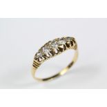 Antique 18ct Yellow Gold and Diamond Ring