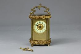 A French Brass Carriage Clock