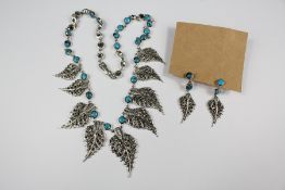A Marcasite and Turquoise Necklace