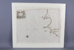 Nautical Coastal Chart - Captain Greenvile Collins Engravings