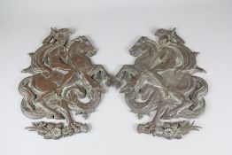 A Pair of Antique Bronze Plaques
