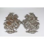 A Pair of Antique Bronze Plaques