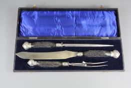 Homing Pigeon Antler-Handled Carving Set