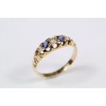 Antique 18ct Gold Sapphire and Diamond Ring