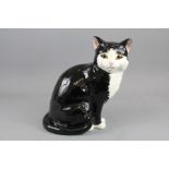 A Hand-painted Pottery Cat
