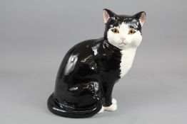 A Hand-painted Pottery Cat