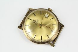 A Gentleman's Vintage 9 ct Tissot Visodate Wrist Watch