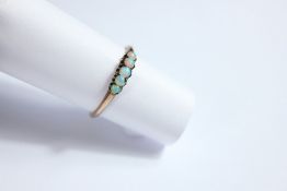 Antique 9ct Yellow Gold and Opal Ring