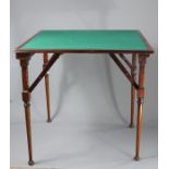 An Edwardian Folding Bridge Table