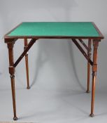 An Edwardian Folding Bridge Table