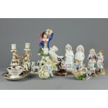 A Collection of Miscellaneous Porcelain Figures