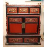A Chinese Hardwood Red Painted Chest