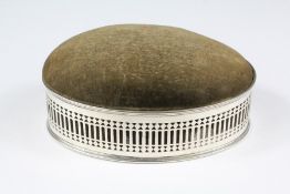 An Oval Silver Trinket Box