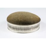 An Oval Silver Trinket Box